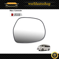 เนื้อเลนส์กระจก ข้าง ขวา ใส่ Toyota Hiace Commuter Ventury 2008 - 2018 Right Wing Side Door Mirror Glass Len Hiace Commuter Ventury Van 2008-2018 Toyota Toyota  Aftermarket Parts Hiace Commuter Ventury Van ประตู ปี2008 - 20