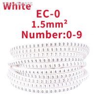 ☫♦♤ 500PCS EC-0 Cable Wire Marker 0 to 9 For Cable Size 1.5 sqmm Colored number tube The Color of White Cable Marker