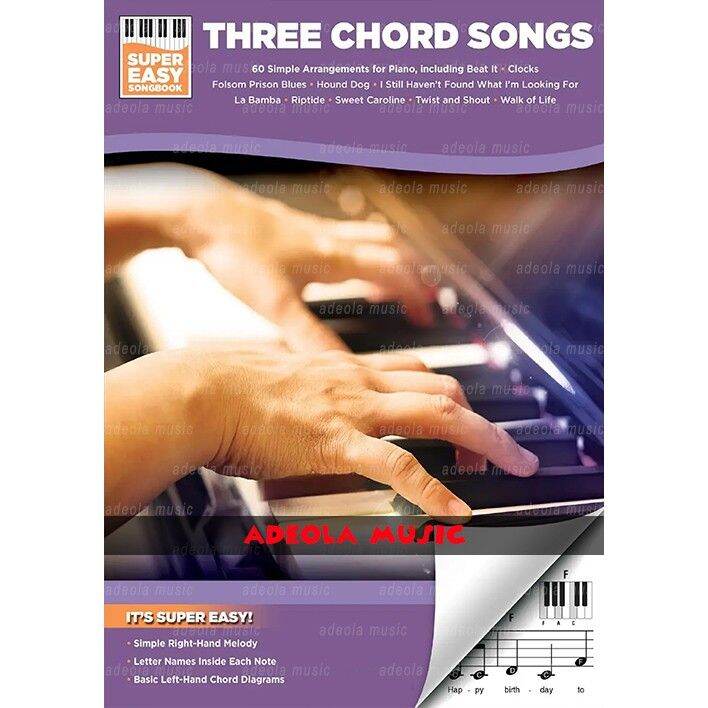 Book PIANO Beginners / (PFC-20) SUPER EASY PIANO THREE CHORD SONGS ...