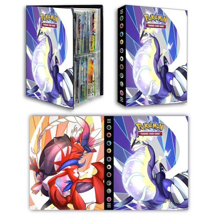 lz-pokemon-240-cards-album-book-collection-holder-pocket-anime-map-game-card-binder-violet-card-album-book-game