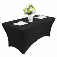 1PC Elastic Wedding Dining Decor Rectangular Spandex Tablecloth Stretch Table Cover Elegant Party 46 FT