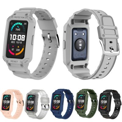 ✗▧ ปลอกสายนาฬิกาซิลิโคนสำหรับ Huawei Watch Fit สายคล้องยางสายรัดข้อมือสำหรับ Huawei Honor Watch ES Band Sport เข็มขัดสร้อยข้อมือ