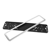 1 Set Stainless Steel European German Russian 8K Car License Plate Frame Number Plate Holder