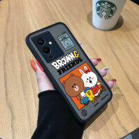 เคสโทรศัพท์เคส Infinix Note 12 Pro 5G Samsung Galaxy S21 FE 5G (Line Town) Bear Cony โทรศัพท์ดีไซน์เคสโทรศัพท์ขอบด้านข้างน่ารักลายมีน้ำค้างแข็งโปร่งใสเคสแข็งเด็กหญิงเด็กชายคลุมทั้งหมดกันกระแทกปกป้องกล้อง