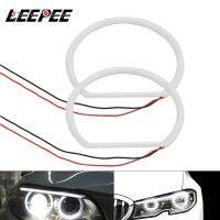 【Hot deal】 Leepee ผ้าฝ้ายรัศมี12โวลต์สำหรับ Bmw E46ที่ไม่ใช่โปรเจคเตอร์ไฟติดรถยนต์2X131มม. รถ Smd Led ดวงตานางฟ้าแต่งรถสีขาวสดใส