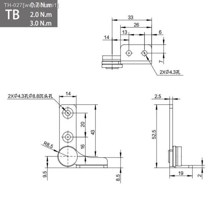 304-stainless-steel-damping-pivot-hinge-with-adjustable-torque-stop-mechanism-and-positioning-support-for-medical-equipment