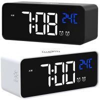 Digital Alarm Clock with Wireless Charging,Digital Clock with 12/24H/5 Level Brightness