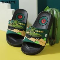 Childrens slippers summer boys indoor household cartoon tank cute bathroom non-slip soft bottom kids baby sandals and slippers