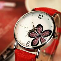 ดอกไม้ผู้หญิงผู้ชายนาฬิกาควอตซ์338สุภาพสตรีนาฬิกาแฟชั่นสุภาพสตรีนาฬิกาโคลเวอร์นาฬิกาควอตซ์