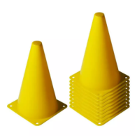 กรวย ซ้อมวิ่ง ความสูง 20 ซม. ชุด 10 อัน - สีเหลือง / Sport Training Cone