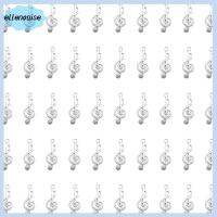 ELLENOUISE 100 Pcs โลหะสำหรับตกแต่ง จี้รูปโน้ตดนตรี สัญลักษณ์เพลง สไตล์เก๋ๆ ลูกปัดเม็ดกลม สร้อยคอสำหรับผู้หญิง