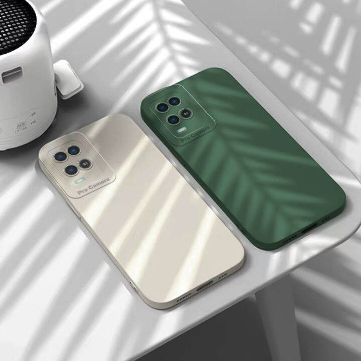 เคสโทรศัพท์oppo-a54-square-soft-ซิลิโคนคลุมทั้งหมดกล้องกันกระแทกเคสป้องกันยางฝาหลังเคสโทรศัพท์แบบนุ่มสำหรับช