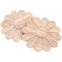 Onlay Cabinet Furniture Decoration Decal Woodcarving Decal Round Flower Pattern 6cm