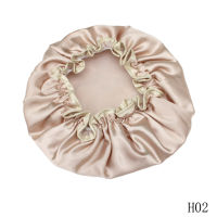 1pc Lovely Thick Women Shower Satin Hats Colorful Bath Shower Caps Hair Cover Double waterproof Bathing Cap Wholesale