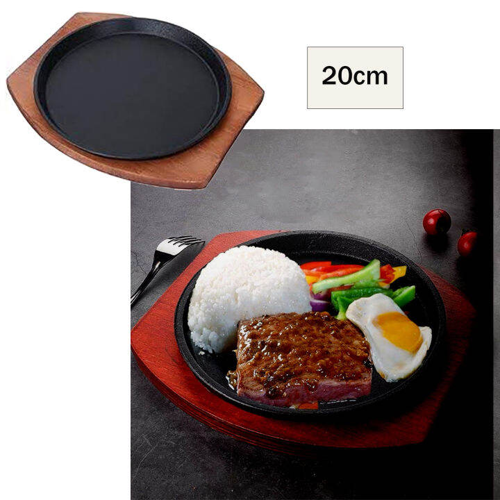 20CM ROUND SIZZLING PLATE Round Shape Sizzling Plate Sisig Plate Cast