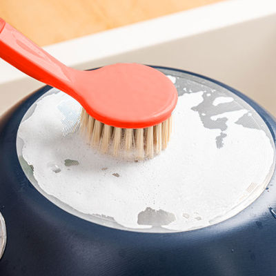 แปรงล้างจานในห้องครัวกำจัดได้อย่างมีประสิทธิภาพคราบปากแข็งสำหรับล้างจานอ่างล้างหน้าหม้อ