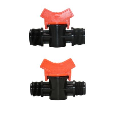 Male 1/2 to 1/2 garden hose tap 3/4 to 3/4 irrigation Water valve 2 way garden hose waterstop Connector cranes 1pcs