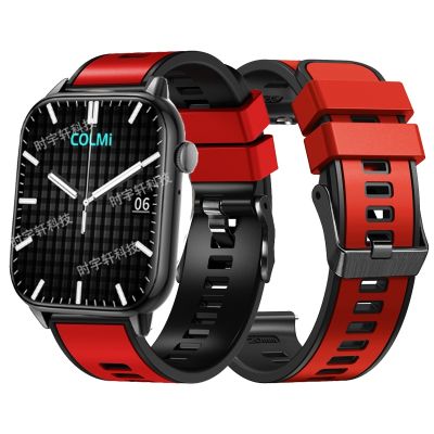 gdfhfj Silicone Band For COLMI C60 C61 Smartwatch Bracelet 20mm Sport Strap For COLMI P28/P8 Plus/V23/P9/P10/P12 Correa Double Color