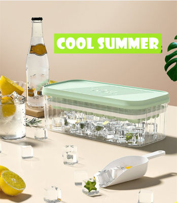 Ice Cube Maker Mould One Press Ice Tray with Lid Ice Cube Maker  Food Grade Silicone Ice Tray Baby Food Storage Box Ice Cube Storage Box