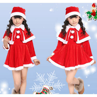 Microgood ชุดซานตาคลอสสำหรับเด็ก,ชุดคอสเพลย์ซานตาคลอสสำหรับงานปาร์ตี้ชุดการแสดงบนเวที