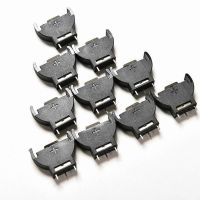 10PCS Black Plastic CR2032 3V Half Round Cell Coin Battery Socket Holder Case Module Battery Boxes Vertical Inline 3 Pins