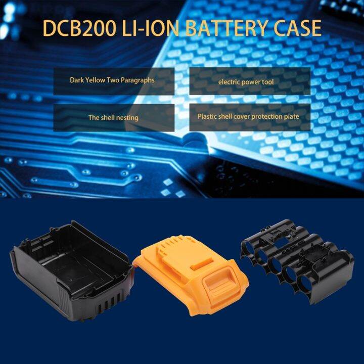 dcb200-li-ion-battery-plastic-case-pcb-charging-protection-circuit-board-shell-for-dewalt-18v-20v-dcb183-li-ion-battery