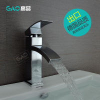 Free Shipping Deck Mount Waterfall Faucet Bathroom Basin Mixer Tap Cold And Hot Sink Vessel Water Tap