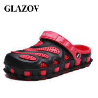 GLAZOV ยี่ห้อผู้ชายรองเท้าแตะฤดูร้อนรองเท้ายาง Clogs ผู้ชาย EVA รองเท้าสวนสีเทา Light Jelly รองเท้าชายหาดรองเท้าแตะแบน40 ~ 46 ~