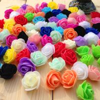 【CC】 20pcs 3cm PE Foam Flowers Artificial Wedding Decorations Scrapbooking Kids Crafts