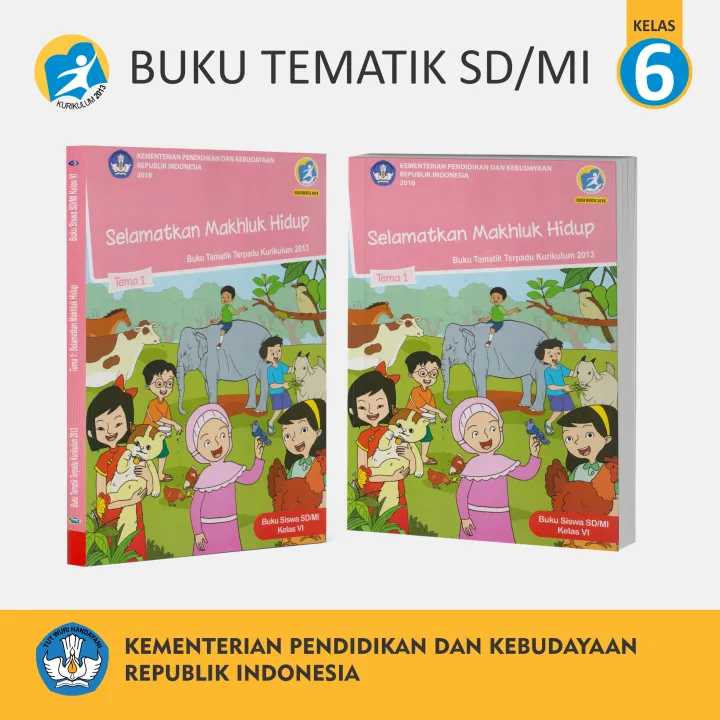 Buku Belajar Tematik Siswa Sd Mi Kelas 6 Tema 1 Selamatkan Makhluk Hidup Lazada Indonesia 7474