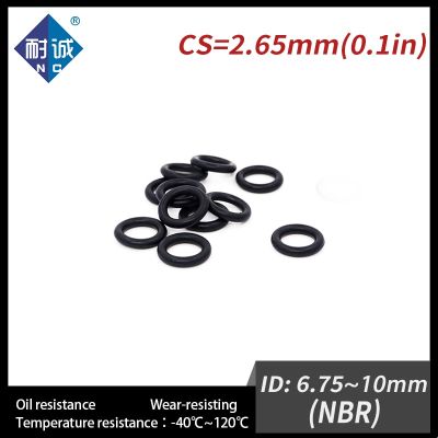 50 PCS / Lot Nitrile Rubber Black NBR O-ring CS 2.65mm ID 6.75/7.1/7.6/8/8.75/9/9.5/10*2.65mm O Ring Gasket Oil Waterproof Gas Stove Parts Accessories