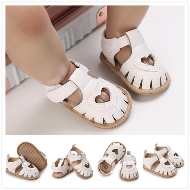 รองเท้าเด็กผู้หญิงสำหรับเด็กแรกเกิด0-18เดือน-รองเท้าเด็กทารกรองเท้าทารกสีขาวใหม่
