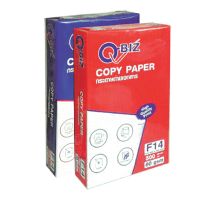 พร้อมจัดส่ง คิวบิซ กระดาษถ่ายเอกสาร F14 70 แกรม 500 แผ่น Q-BIZ Copy Paper F14 70 Gsm. 500 Sheets  โปรโมชั่นพิเศษ มีเก็บเงินปลายทาง