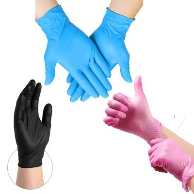 100 Pack Disposable Nitrile Gloves For Household Cleaning Work Safety Tools Unisex Anti Static Gardening Gloves For Household Safety Gloves