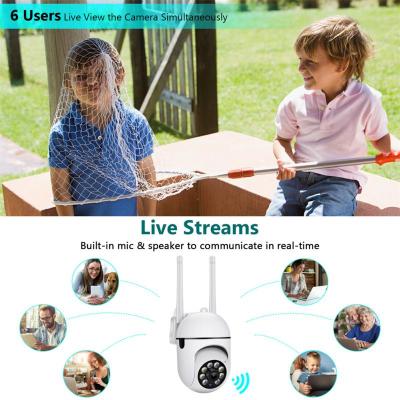 ZZOOI Two-way Voice Calls Wifi Ip Camera Ai Human Detection Color Night Vision Surveillance Camera 1080p Motion Detection Outdoor