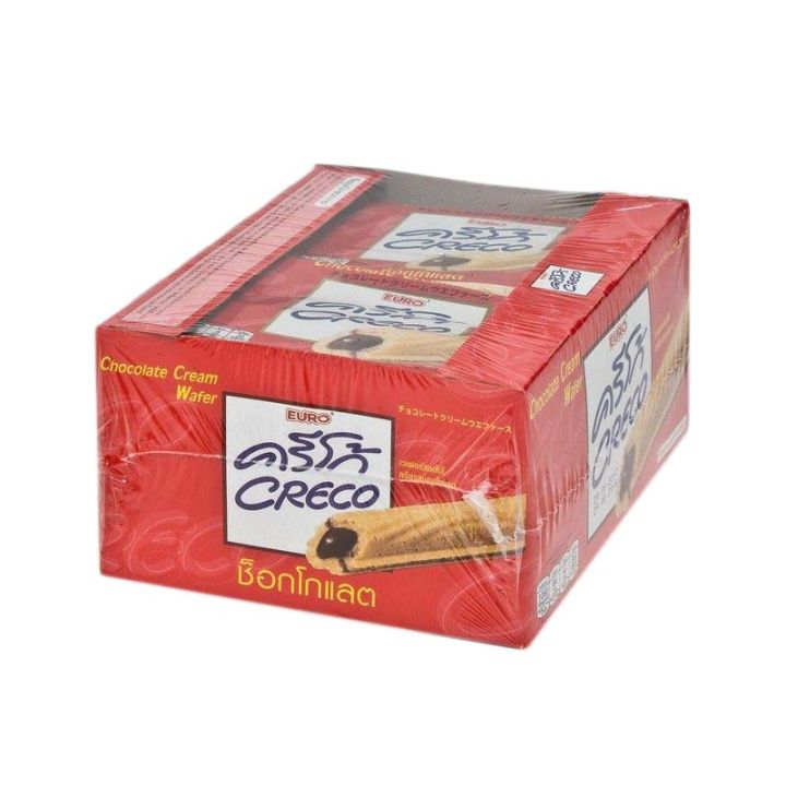 creco-wafer-chocolate-18-g-x-12-ครีโก้-เวเฟอร์สอดไส้ครีมช็อกโกแลต-18-กรัม-แพ็ค-12-ซอง