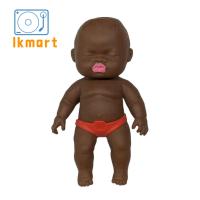 LKMART เด็กจำลอง ของเล่นตุ๊กตาบีบ ตุ๊กตารีบอร์นปาล์ม ทรัมเป็ตสีดำ ตุ๊กตาปาล์ม ผิวกระจ่างใส ของเล่นสำหรับเด็กผู้หญิง