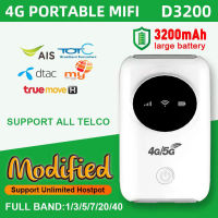 4G เราเตอร์อินเตอร์เน็ตไร้สาย LTE ไร้สาย Wifi กระเป๋าแบบพกพา Hotspot Car 4G พร้อมกับซิมการ์ดตัวปลดล็อคโมเด็มอินเตอร์เนตและแบตเตอรี่3200MAh