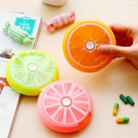 【YF】 Weekly Rotating Travel Pill Box Pills Organizer Case Pocket Home Medicine 7 Days Container Storage Capsule