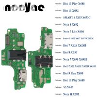 สําหรับ Infinix Hot 10 Play X688 X682 SMART 4 X653 หมายเหตุ 8 Lite X656 5 2020 X657 พอร์ตชาร์จ USB Dock Charging Plug Flex Cable Board