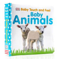 DK childrens touch Book Baby Touch and feel baby animals animal baby English original picture book childrens English Enlightenment paperboard Book parent-child reading materials learning and playing 0-3-year-old early education cant tear it apart