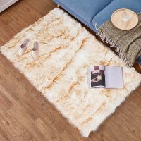 60*90cm Bedroom Car Soft Fluffy Sheepskin Fur Area Rugs Nordic Center Living Room Car Bedroom Floor Faux Fur Bedside Rug