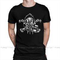 Shirt Men Clothing Gas Skull T-Shirt Cross Bones Gas Fashion Unisex Short Sleeve Tshirt Loose