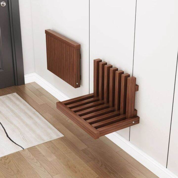 Folding Shoe Changing Stool WallMounted Footstool Entrance Wall