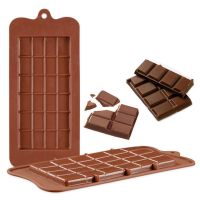 tr1 Shop 1pc 24 Cavity Square Silikon Silicone Chocolate Molds DIY Candy Sugar Mould Bar Block Ice Tray Cake Bake Mold