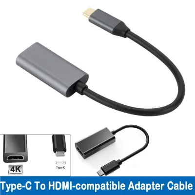 Type C to HDMI-compatible Adapter Cable for MacBook Chromebook Samsung S8 S9 Ultra HD 4k USB 3.1 HDTV Cable Adapter Converter