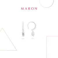 MARON✨ [ของแท้] ต่างหูเสริมดวง ต่างหูพลอยแท้ เงินแท้ แถมฟรี ผ้าเช็ดเครื่องประดับและกล่องใส่ มีใบรับประกัน พร้อมส่ง I My DAYS Dangle Earring with White Topaz