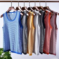 hot【DT】 Hot Sale Cotton linen Mens Sleeveless Top Muscle Undershirts O-neck Gymclothing Tees Whorl