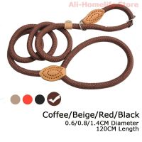 Slip Lead Dog Leash Nylon Pet Traction Rope Chain Lead Leash Braided Adjustable Loop Collar Dog Walking Training Accessories