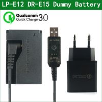 LP E12 LPE12 Dummy Battery ACK-E15 DR-E15 DC Coupler for Canon EOS 100D Rebel SL1 Kiss X7 PowerShot SX70 HS